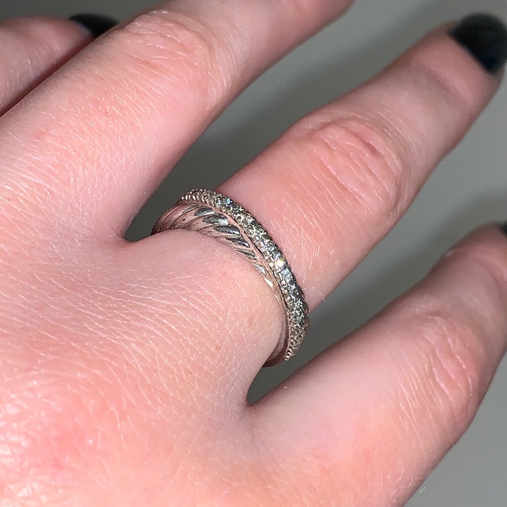 David Yurman crossover collection ring diamonds